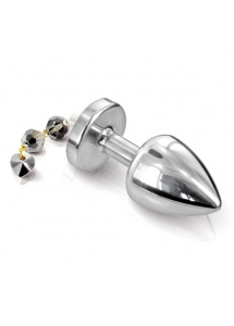 SexShop - Zdobiony plug analny - Diogol Anni Butt Plug Torrent Silver Plated 30 mm Wisiorek - online
