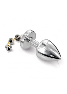 SexShop - Zdobiony plug analny - Diogol Anni Butt Plug Torrent Silver Plated 25 mm Wisiorek - online