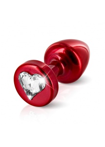 SexShop - Zdobiony plug analny - Diogol Anni R Butt Plug Heart Red 25 mm Serce Czerwony - online