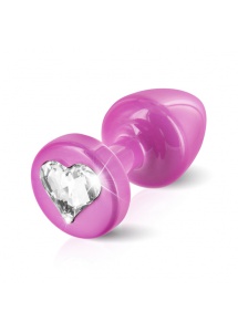 SexShop - Zdobiony plug analny - Diogol Anni R Butt Plug Heart Pink 25 mm Serce Różowy - online