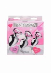 Zestaw korków analnych Różowe serduszka - Pink Heart Gem Anal Plug Set - srebrny AG191